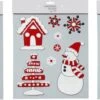 4x Morceaux D'autocollants De Fenêtre Décoration Neige Rouge / Blanc 34,5 Cm - Décoration De Fenêtre / Autocollants De Décoration De Fenêtre Décorations De Noël -DUNI Magasin 1200x488 1