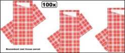 100x Pochette à Couverts 8x18.5cm Boerenbont + Serviette - Pochette à Couverts Serviettes En Tissu Dîner Festival De La Nourriture Collation Carnaval Festival événement Fête à Thème De Noël