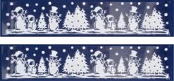 2x Morceaux D'autocollants De Fenêtre De Noël Paysage De Neige 58,5 Cm - Décorations De Fenêtre / Autocollants De Décoration De Fenêtre Décorations De Noël