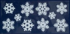 1x Décoration De Fenêtre De Noël Autocollants De Fenêtre Flocons De Neige Blancs 23 X 49 Cm - Décoration De Fenêtre / Autocollants De Décoration De Fenêtre