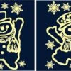 3x Autocollants De Fenêtre De Noël / Photos De Bonhomme De Neige De Décoration De Fenêtre 29,5 X 40 Cm -DUNI Magasin 1200x596 8