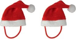10x Mini Chapeaux De Père Noël Avec Sangle Pour Jouets En Peluche / Poupées / Animaux De Compagnie - Chapeaux De Bonnets De Noël