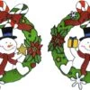 2x Autocollants De Fenêtre De Noël Images De Bonhomme De Neige 30 Cm - Décoration De Fenêtre De Fenêtre De Noël - Autocollants De Noël Kinder