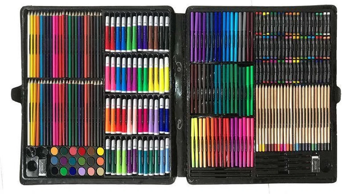 Valise De Dessin XL Pour Enfants - 258 Pièces - Extra Groot - Ensemble De Dessin - Crayons De Couleur - Aquarelle - Craie - Sinterklaas - Noël - Cadeau Pour Enfants 5 Valise De Dessin XL Pour Enfants - 258 Pièces - Extra Groot - Ensemble De Dessin - Crayons De Couleur - Aquarelle - Craie - Sinterklaas - Noël - Cadeau Pour Enfants – Image 3