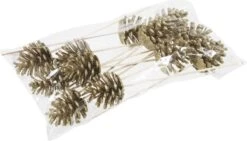 24x Bouchons / Insertions De Pommes De Pin à Paillettes Dorées 7 Cm - Bouchons De Pièce De Noël / Pièce D'automne -DUNI Magasin 1200x686