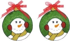 2x Autocollants De Fenêtre De Noël Images De Bonhomme De Neige 18 Cm - Décoration De Fenêtre De Fenêtre De Noël - Autocollants De Noël Kinder