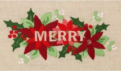 Citation Kit De Point De Croix | Kit De Point De Croix Joyeux Pour Adultes | Joyeux | Ancre | Tissu Préimprimé, Aiguille, Fil De Coton, Motif | Fleurs De Broderie | Kit De Point De Croix De Noël