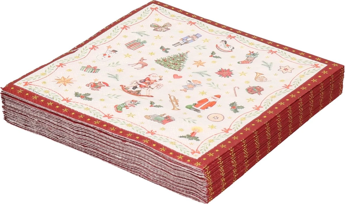 20x Serviettes De Thème De Noël Avec Les Chiffres De Noël / Images De Noël 33 X 33 Cm - Serviettes En Papier De Noël - Serviettes En Papier à Usage Unique 3 Plis 4 20x Serviettes De Thème De Noël Avec Les Chiffres De Noël / Images De Noël 33 X 33 Cm - Serviettes En Papier De Noël - Serviettes En Papier à Usage Unique 3 Plis – Image 2