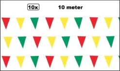 10x Bunting Rouge/jaune/vert 10 Mètres - Fête à Thema Festival Fête D'anniversaire Carnaval Party à Thème De Noël
