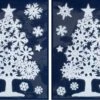 3x Autocollants Fenêtre De Décoration De Fenêtre De Noël Blanc D'arbre De Noël 29.5 X 40 Cm -DUNI Magasin 1200x767 3