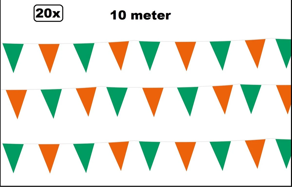 20x Bunting Orange/vert 10 Mètres - Fête à Thema Festival Fête D'anniversaire Carnaval Party à Thème De Noël 3 20x Bunting Orange/vert 10 Mètres - Fête à Thema Festival Fête D'anniversaire Carnaval Party à Thème De Noël