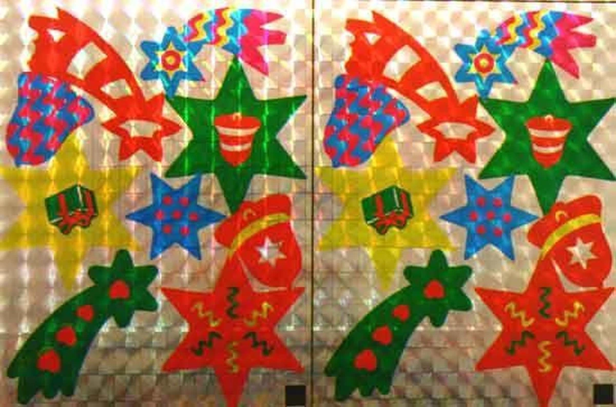 Feuilles D'autocollants Découpés Holographiques De Noël - 60 Feuilles D'autocollants Et 12 Différentes - Convient Pour Les Cadeaux, Les Cartes Et Les Albums Photo 12 Feuilles D'autocollants Découpés Holographiques De Noël - 60 Feuilles D'autocollants Et 12 Différentes - Convient Pour Les Cadeaux, Les Cartes Et Les Albums Photo – Image 10