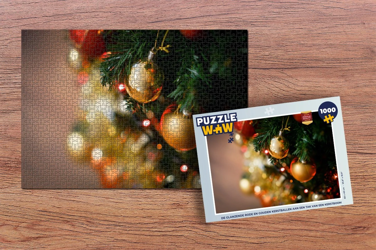 Puzzle Les Boules Brillantes Rouges Et Dorées Sur Une Branche D'un Sapin De Noël - Puzzle - Puzzle 1000 Pièces Adultes - Noël - Cadeau - Cadeau De Noël Pour Hommes, Femmes Et Enfants - Sinterklaas Présente - Sinterklaas Pour Les Grands Enfants 4 Puzzle Les Boules Brillantes Rouges Et Dorées Sur Une Branche D'un Sapin De Noël - Puzzle - Puzzle 1000 Pièces Adultes - Noël - Cadeau - Cadeau De Noël Pour Hommes, Femmes Et Enfants - Sinterklaas Présente - Sinterklaas Pour Les Grands Enfants – Image 2
