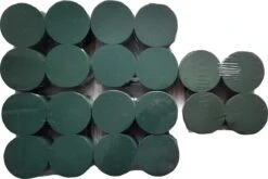 20 X Mousse Florale/ Rondes Oasis - Mouillé - Ø 8 - Hauteur 5 Cm - Pièce De Pâques - Pièce De Printemps - Pièce D'été - Pièce D'automne - Pièce De Fleurs - Pièce De Noël - OAS-011