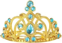 Sinterklaas - Noël - Jouets De Princesse - Kroon De Princesse (diadème) - Baguette Magique - Gants De Princesse - Pour Vos Déguisements D'habillage - Blauw - Or -DUNI Magasin 1200x822