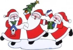 Stickers Fenêtre Noël Père Noël Photos 40 X 27 Cm - Décoration Fenêtre Noël - Stickers Noël Enfants