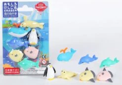 IWAKO MARINE ANIMALS Fabriqué Au Japon Ensemble De Gommes De Puzzle écologiques, Cadeau De Noël Parfait -DUNI Magasin 1200x838 1