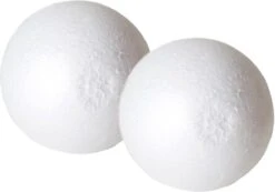 Paquet De 2 X Passe-temps En Polystyrène / DIY Boule / Sphère 9 Cm - Fabrication De Boules De Noël Matériel D'artisanat