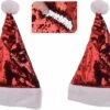4x Pcs Changement Brillant / Paillettes Rubables Chapeaux De Père Noël Rouge / Argent Frotter Chapeaux De Père Noël à Paillettes -DUNI Magasin 1200x858 2