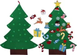 Feutre De Sapin De Noël - Sapin De Noël Enfants - XL - 26 PIÈCES - Arbre De Noël à L'intérieur - Cadeau Noël - Décoration D'arbre De Noël - Décoration De Décorations De Noël - Jouets Enfants - DIY