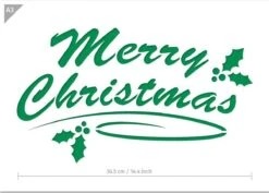 Gabarit Joyeux Noël - Pochoir A3 En Plastique - Convient Pour La Décoration De Noël, Comme Gabarit De Fenêtre, Décoration De Meubles Et Intérieurs, Pochoir De Cartes, Gâteaux, Et Bien Plus Encore ...