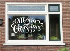 Grand Autocollant De Fenêtre Statique De 120 Cm Joyeux Noël. Joli Grand Autocollant De Décoration De Noël