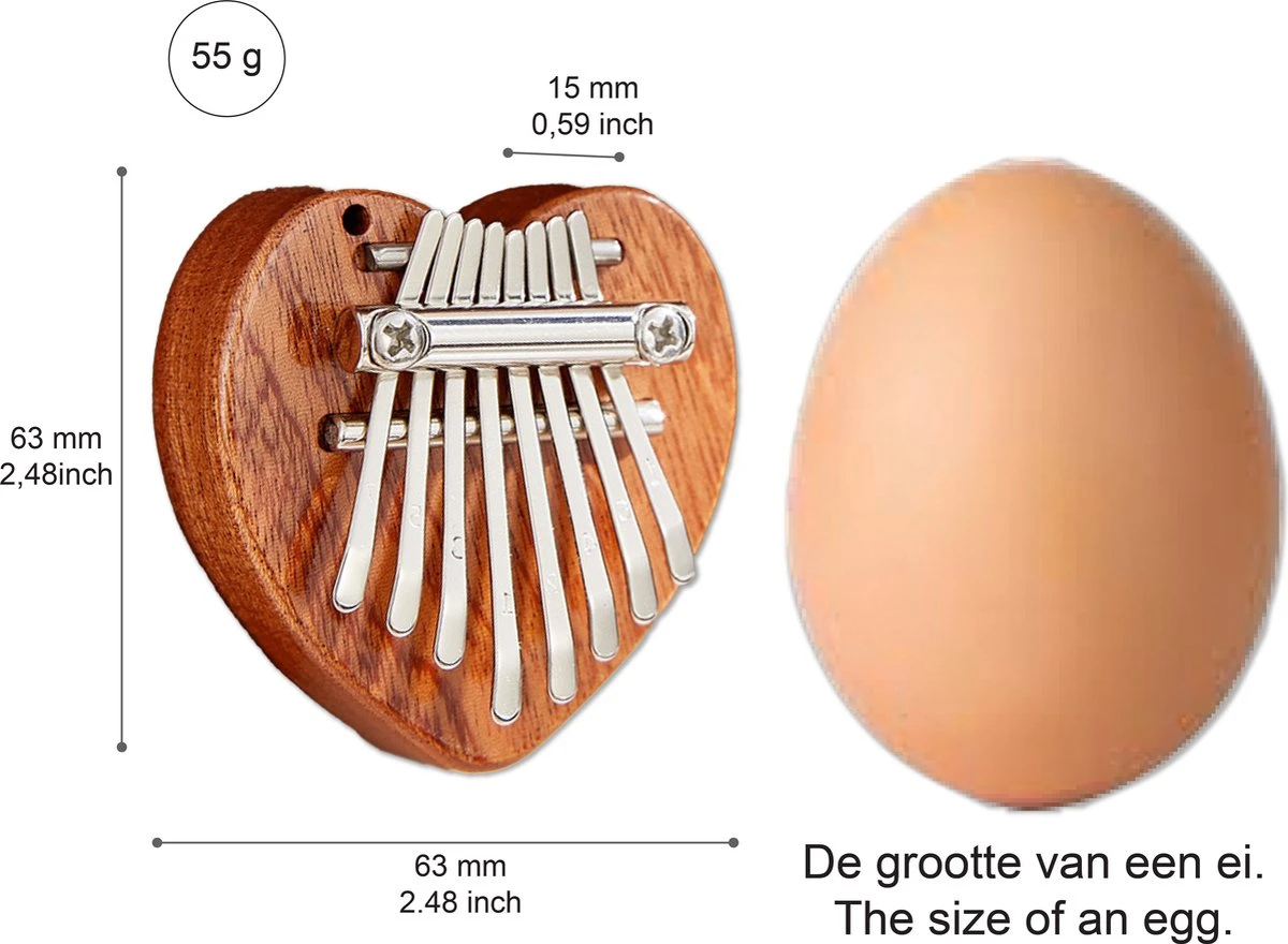 Colorful Sun® Kalimba Set - 8 Notes - Piano à Pouces - Instrument De Musique - Bois D'acajou - Cadeau De Noël - Pour Enfants Et Adultes 8 Colorful Sun® Kalimba Set - 8 Notes - Piano à Pouces - Instrument De Musique - Bois D'acajou - Cadeau De Noël - Pour Enfants Et Adultes – Image 6