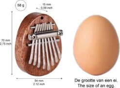 Colorful Sun® Kalimba Set - 8 Notes - Piano à Pouces - Instrument De Musique - Bois D'acajou - Cadeau De Noël - Pour Enfants Et Adultes -DUNI Magasin 1200x883