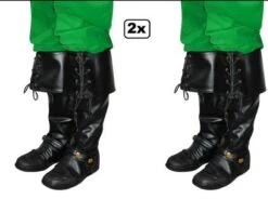 2x Paire De Luxe De Casquettes De Bottes Mousquetaire / Père Noël - Festival De Bottes Amusantes Sur Le Thème Du Carnaval