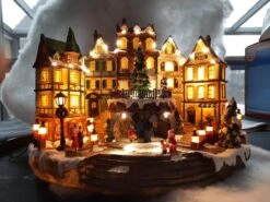 Village De Noël Village D'hiver Ville Avec Mouvement, éclairage Et Son 32 Cm De Haut Et 40 De Long -DUNI Magasin 1200x900 55