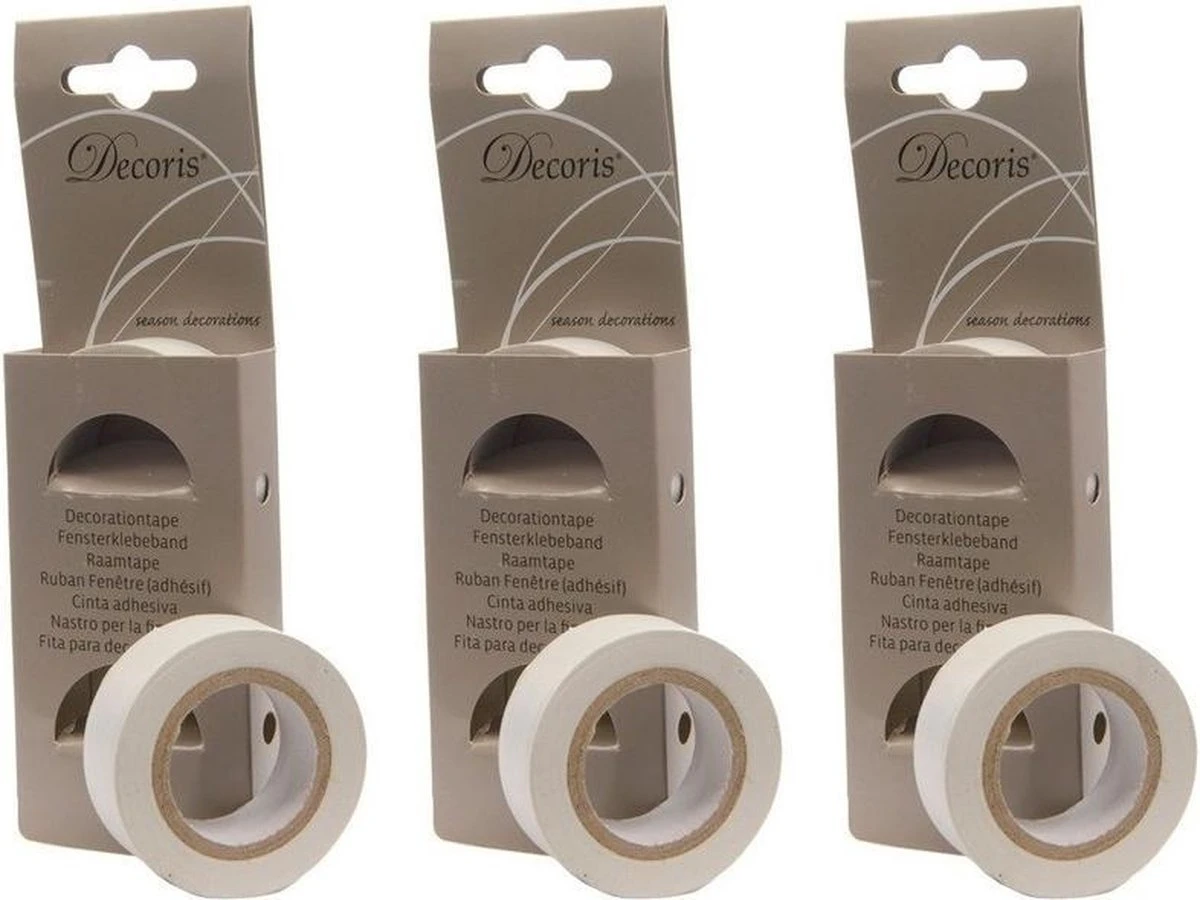 Ruban Adhésif Pour Fenêtre Blanc Décorations De Noël En Rouleau 1000 Cm Lot De 6 - Décorations Pour Fenêtres 3 Ruban Adhésif Pour Fenêtre Blanc Décorations De Noël En Rouleau 1000 Cm Lot De 6 - Décorations Pour Fenêtres