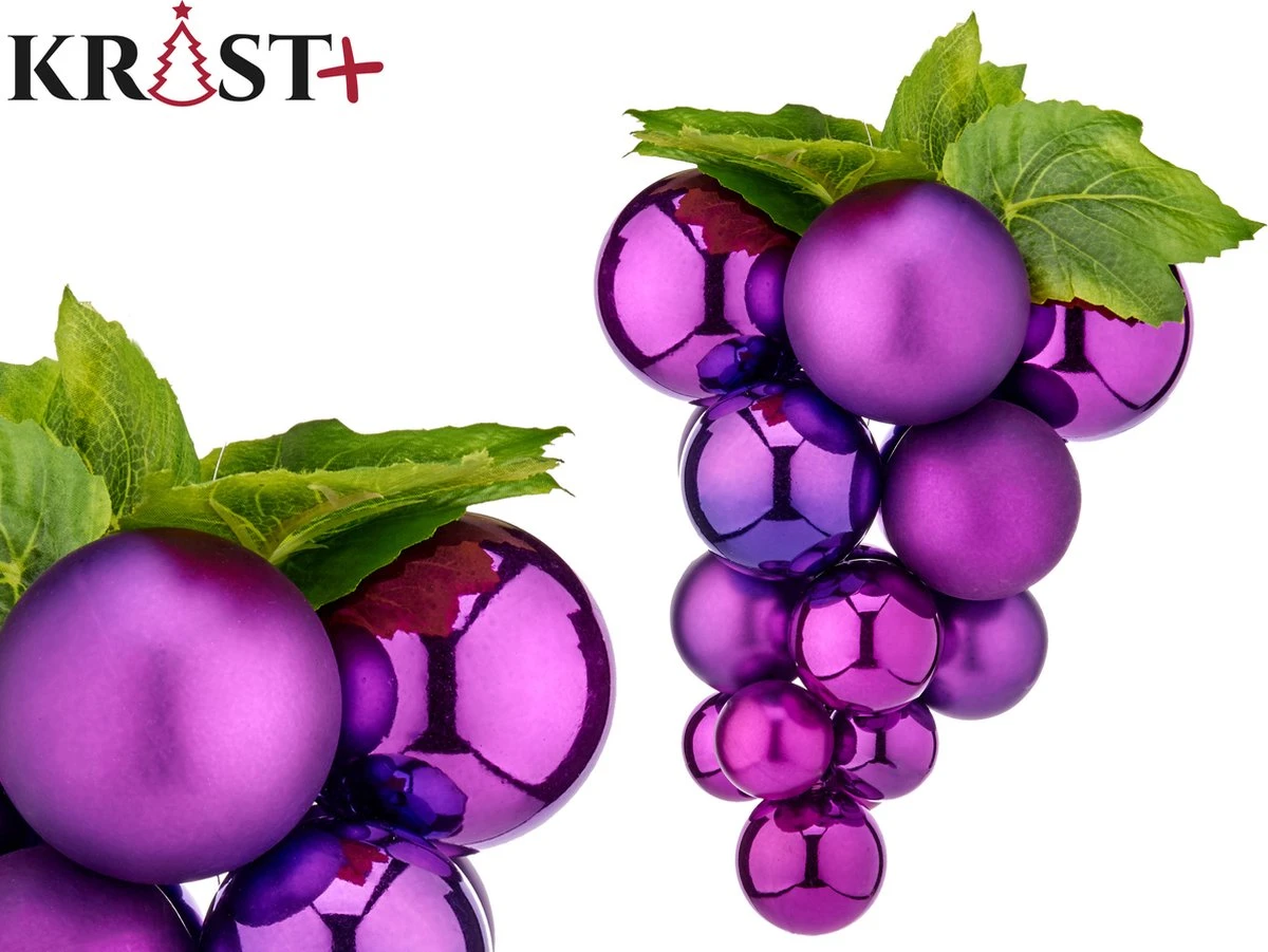 1x Décoration Grappe De Raisin Violette En Plastique 33 Cm - Faux Fruits/faux Fruits Pour Décorations Sur Le Thème Du Vin Ou Décorations De Noël 4 1x Décoration Grappe De Raisin Violette En Plastique 33 Cm - Faux Fruits/faux Fruits Pour Décorations Sur Le Thème Du Vin Ou Décorations De Noël – Image 2