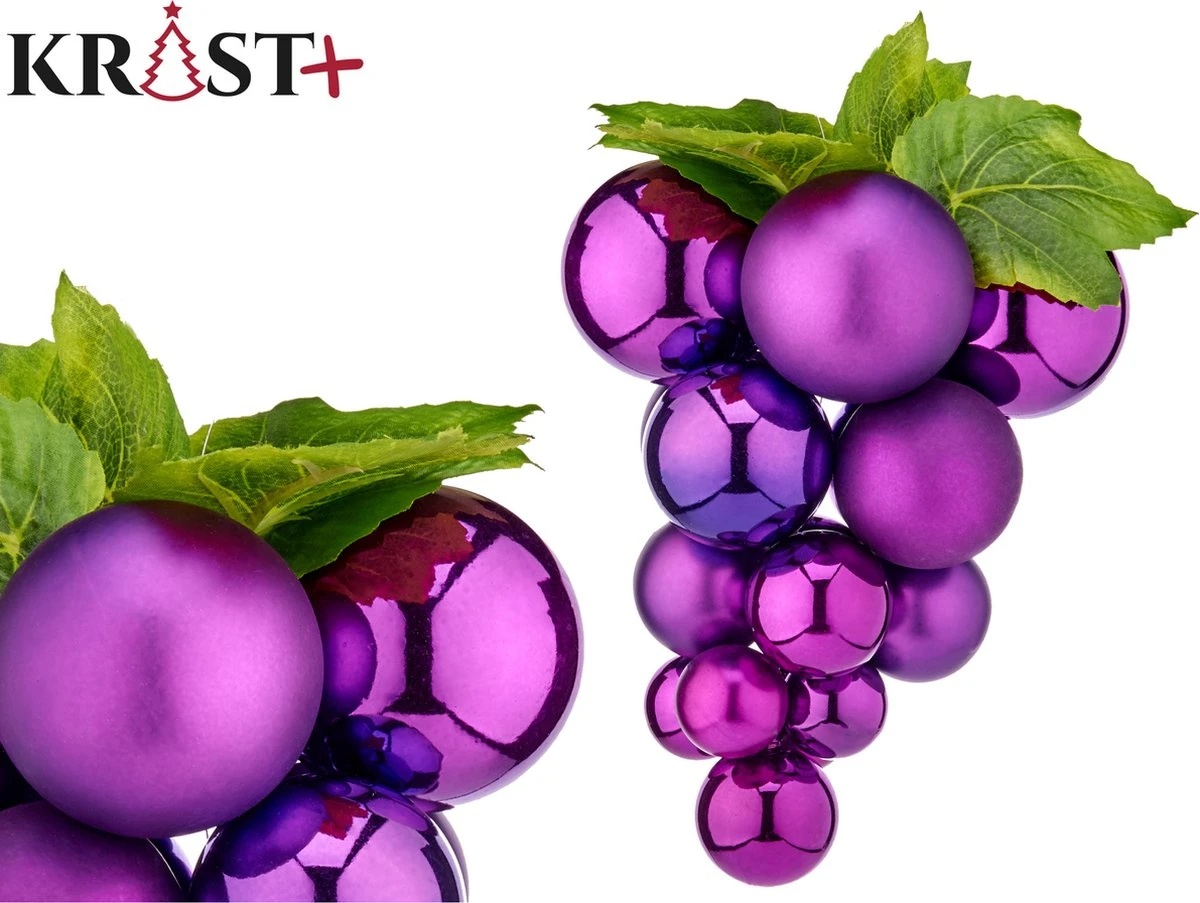 1x Décoration Grappe De Raisin Violet En Plastique 20 Cm - Faux Fruits/faux Fruits Pour Décorations Sur Le Thème Du Vin Ou Décorations De Noël 4 1x Décoration Grappe De Raisin Violet En Plastique 20 Cm - Faux Fruits/faux Fruits Pour Décorations Sur Le Thème Du Vin Ou Décorations De Noël – Image 2