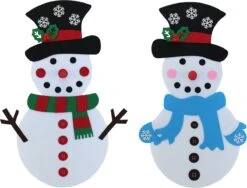 Bonhomme De Neige En Feutres Pour Enfants Avec 30 Accessoires - Bonhomme De Neige - 100cm - Mini Bonhomme De Neige - Décorations De Noël - DIY