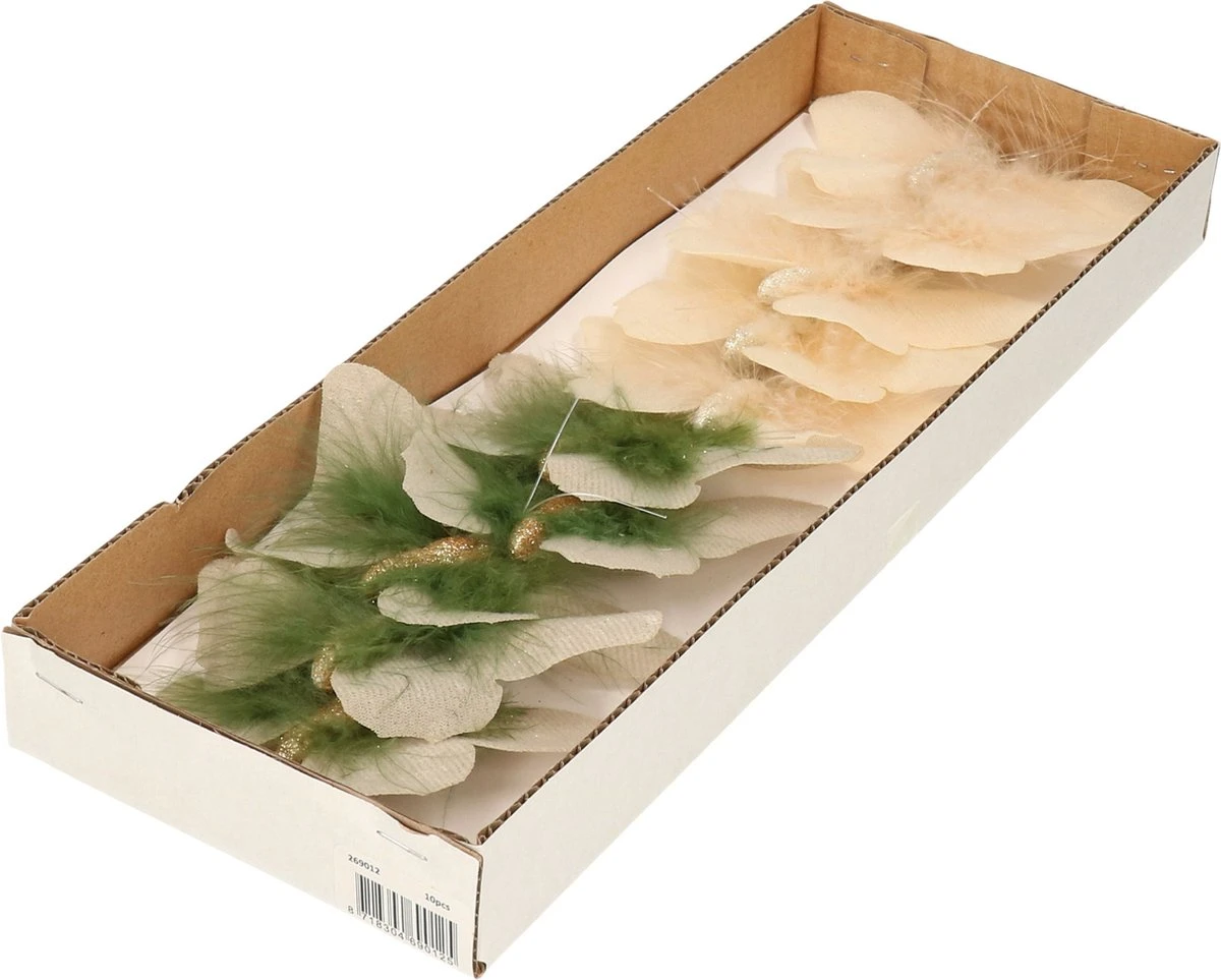 10x Pcs Décoration Papillons Sur Clip Crème/beige 11 X 8 Cm - Décoration Papillons - Décoration Décorations Pour Sapins De Noël 8 10x Pcs Décoration Papillons Sur Clip Crème/beige 11 X 8 Cm - Décoration Papillons - Décoration Décorations Pour Sapins De Noël – Image 6