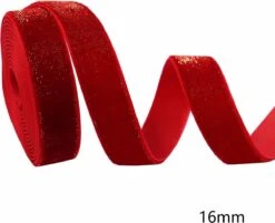 WiseGoods Luxe Ribbon Embellishment 16mm - Ruban Cadeau - Rubans Hobby - Rubans DIY - Accessoires De Vêtements Pour Bébé De Décoration - Ruban De Noël - Rouge 4.5M