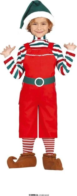Guirma - Costume De Noël Et Nouvel An - Enfant Elf Super Mignon - Garçon - Rouge, Vert - 3 - 4 Ans - Noël - Déguisements Des Vêtements