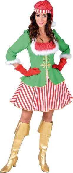 Magic By Freddy's - Costume De Noël Et Du Nouvel An - Préféré Du Père Noël - Femme - Rouge, Vert - XL - Noël - Déguisements