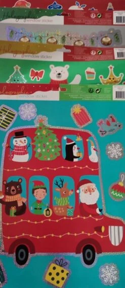 Tout Le Monde Peut Voir Que Vous Fêtez Noël Autocollants Réutilisables Facilement Amovibles à Double Visibilité Pour Fenêtre Environ 50 Pièces Variation De 5 Feuilles