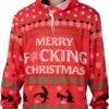 PartyXplosion - Ugly Pulls De Noël - Yummy Wrong Christmas Sweater Merry F* Cking Christmas - Rouge - Medium - Noël - Déguisements -DUNI Magasin 629x1200