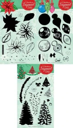 Tampons En Couches Transparents Giga SET - 3 Pièces De Noël Format A5 - Créez De Belles Cartes, Albums Photo Et Autres Créations Créatives