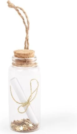 20x Pcs Décoration Pendentifs Bouteilles Avec Parchemin Bouteille Courrier 7,4 X 3 Cm - Décoration De Mariage/Décorations De Noël