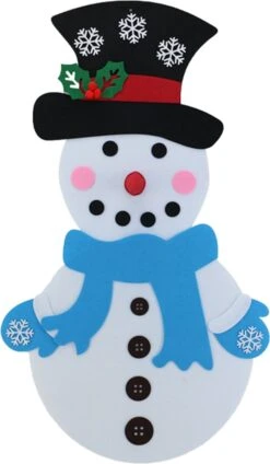 Bonhomme De Neige En Feutres Pour Enfants Avec 30 Accessoires - Bonhomme De Neige - 100cm - Mini Bonhomme De Neige - Décorations De Noël - DIY -DUNI Magasin 699x1200