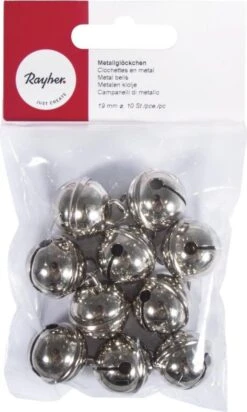 20x Clochettes En Métal Argenté Avec Oeil 19 Mm Fournitures De Loisirs / Artisanat - Cloches De Chapeau De Noël - Cloches De Chat - Hobby- Et Matériel D'artisanat