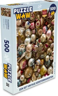 Puzzle Un Ensemble D'ornements De Noël Vintage - Puzzle - Puzzle 500 Pièces - Noël - Cadeau - Cadeau De Noël Pour Hommes, Femmes Et Enfants - Sinterklaas Présente - Sinterklaas Pour Les Grands Enfants