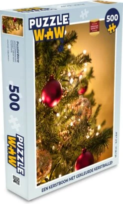 Puzzle Un Sapin De Noël Avec Des Boules De Noël Colorées - Puzzle - Puzzle 500 Pièces - Noël - Cadeau - Cadeau De Noël Pour Hommes, Femmes Et Enfants - Sinterklaas Cadeaux - Sinterklaas Pour Les Grands Enfants
