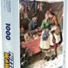 Puzzle Noël - Portrait Marché De Noël - Vintage - Puzzle - Puzzle 1000 Pièces Adultes - Noël - Cadeau - Cadeau De Noël Pour Hommes, Femmes Et Enfants - Sinterklaas Cadeaux - Sinterklaas Pour Les Grands Enfants