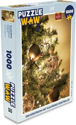 Puzzle Un Sapin De Noël Avec Des Boules Colorées - Puzzle - Puzzle 1000 Pièces Adultes - Noël - Cadeau - Cadeau De Noël Pour Hommes, Femmes Et Enfants - Sinterklaas Cadeaux - Sinterklaas Pour Les Grands Enfants