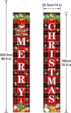Bannière De Noël, Bannière De Rideau Bannière De Porte De Noël, Ensemble De Décoration De Noël En Outdoor , Signe De Porche Joyeux Noël Nouvel An Décoration De Bannière Suspendue De Noël -DUNI Magasin 758x1200 2