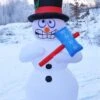 Bonhomme De Neige Auto-gonflable Avec Décorations De Noël Lumineuses 180 Cm - Décorations De Noël Bonhomme De Neige Gonflables Intérieur/extérieur -DUNI Magasin 767x1200